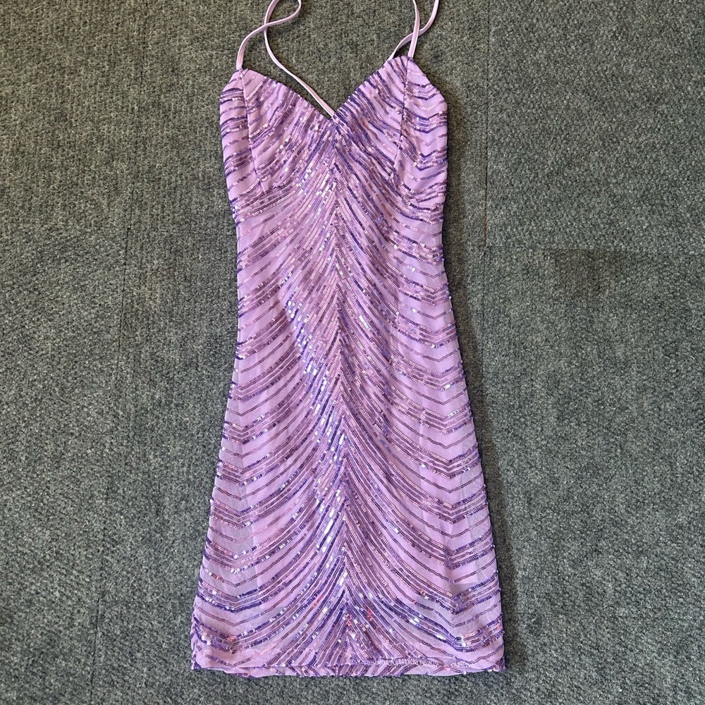 PURPLE HOCO DRESS